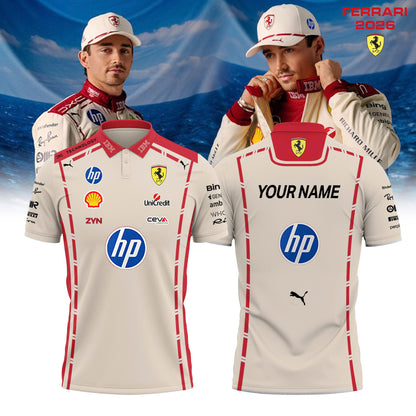 Scuderia Ferrari For The Monaco Grand Prix Limited Edition Polo (Custom Name)