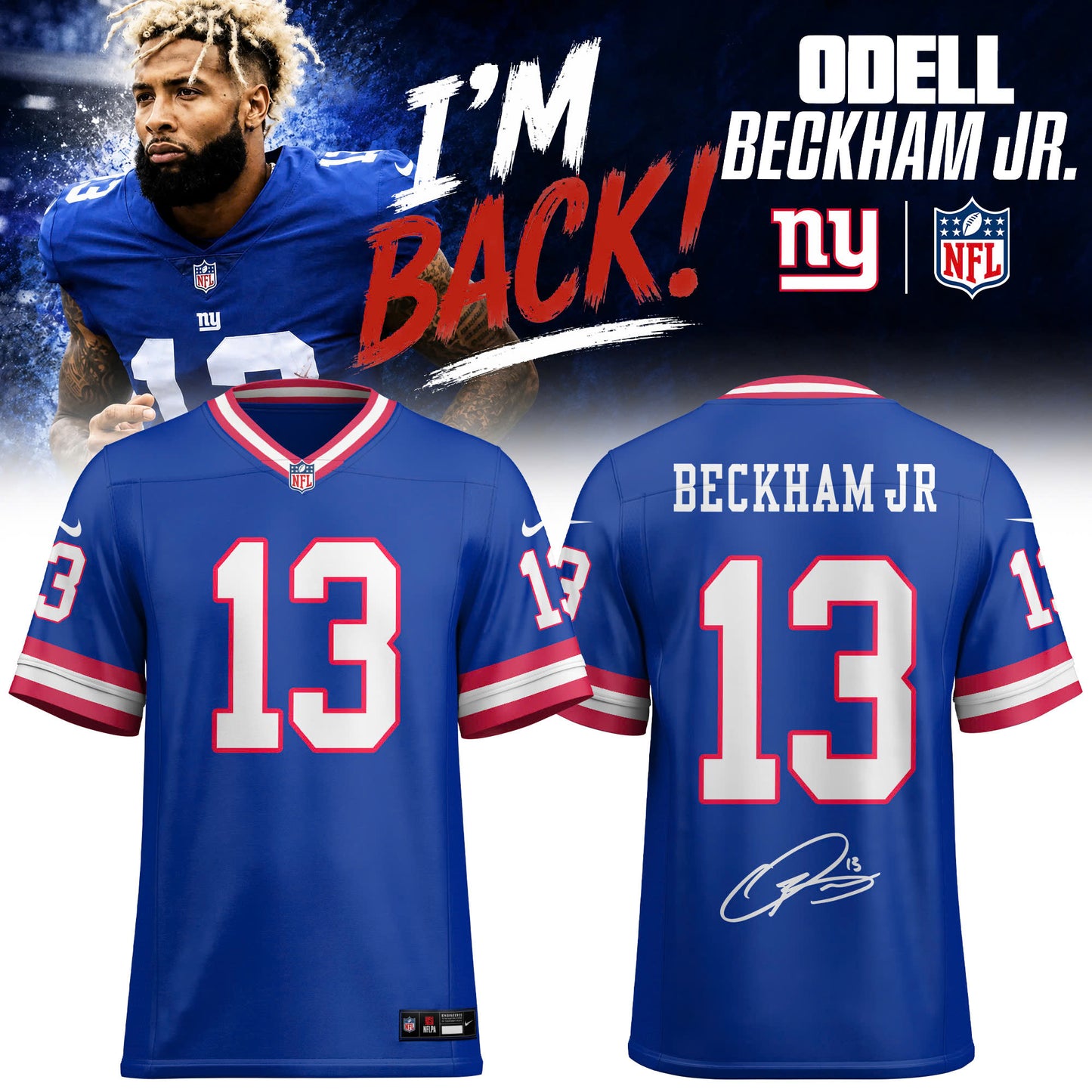 New York Giants Odell Beckham Jr. 13 Limited Edition Jersey
